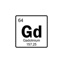 periodic table Gadolinium line icon