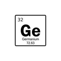 periodic table Germanium line icon