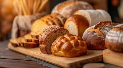 Fresh baked loaves fill the bakery, offering wholesome whole grain goodness. A perfect treat for every bread lover.