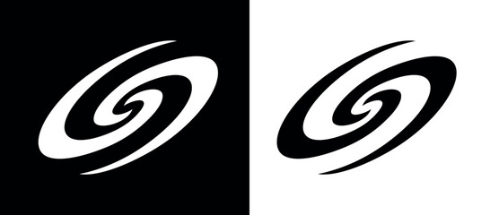 Galaxy icon. Symbol of space, astronomy or universe. Object of observation of astronomers. © Checha