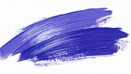 Isolated Brush Strokes in Vibrant Very Peri Blue on a White Background Showcasing the Color of the Year