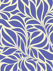 Abstract outlined leaves seamless pattern. Hand drawn outline design for fabric , print, cover, banner and invitation. Luxury minimal style wallpaper with botanical leaves