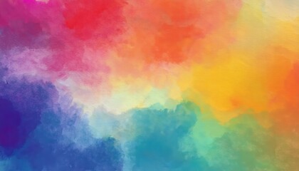 Vibrant Watercolor Abstract Artistry Old Paper Grain, Smudged Textures, and a Colorful Gradient Palette