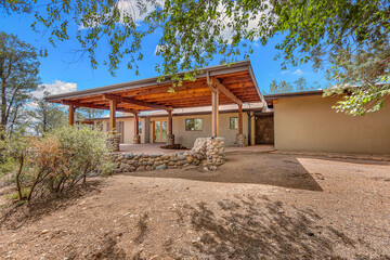 a view of a home patio