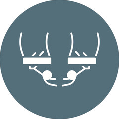 Two Persons Hanging icon single vector illustration