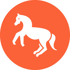 Horse Performing icon single vector illustration