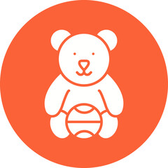 Bear Performing icon single vector illustration