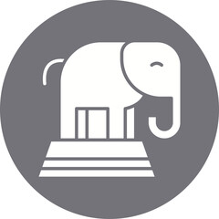 Elephant Performing icon single vector illustration