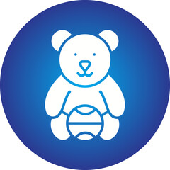 Bear Performing icon single vector illustration