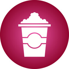 Popcorn icon single vector illustration