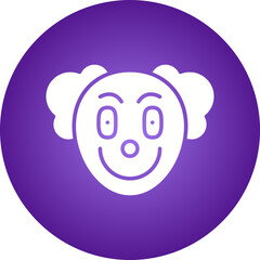 Clown Face icon single vector illustration