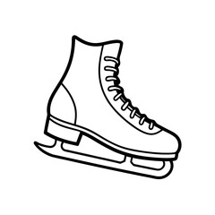 ice skating icon on transparent background

