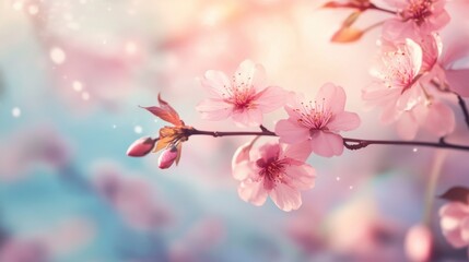 Naklejka premium Soft pink blossoms in springtime