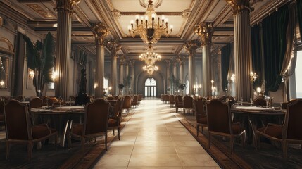 Obraz premium Grand Ballroom: Opulent Elegance in a Luxurious Setting