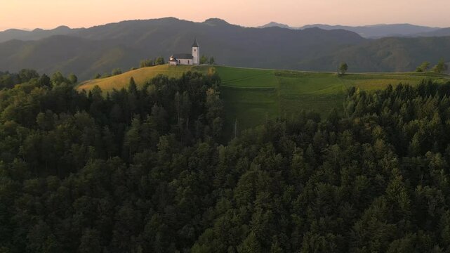 Church on the edge of the hill