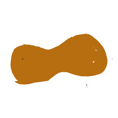 brown shape isolated