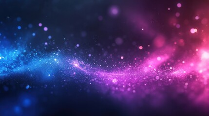 Obraz premium Glowing cosmic dust in vibrant pink and blue.