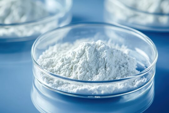Calcium carbonate formed from calcium oxide and carbon dioxide is created in a petri dish