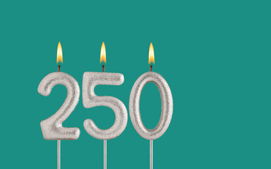 Candle number 250 - Number of followers or likes.