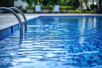 Chlorine test kit for pool and river water inspection Method to assess weekly pool safety and cleanliness for swimming