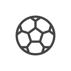 Fototapeta premium 線画スポーツ関連の単品アイコン サッカーボール