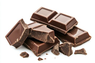 Chocolate stream on white backdrop