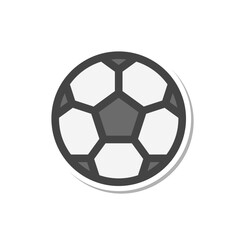 Fototapeta premium ステッカー風スポーツ関連の単品アイコン サッカーボール