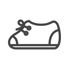 線画スポーツ関連の単品アイコン　シューズ