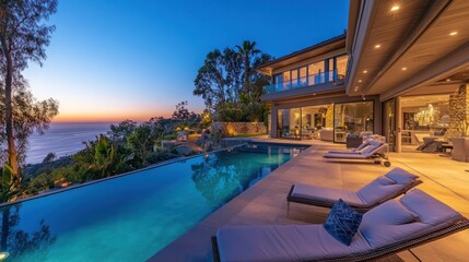 Oceanfront Luxury Villa: Sunset Splendor