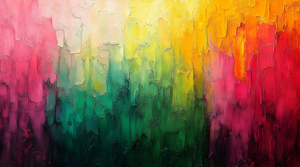 Vibrant Abstract Painting with Colorful Textures and Dynamic Brushstrokes