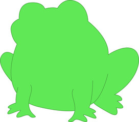 Cartoon silhouette of a Green Frog
