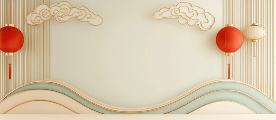 Traditional Chinese festival theme background