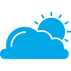 Partly Sunny icon single vector illustration