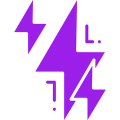 Lightning icon single vector illustration