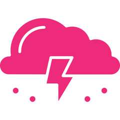 Snow Thunderstorm icon single vector illustration