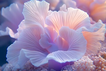 Subtle Light on Delicate Fan Coral, Underwater Bloom