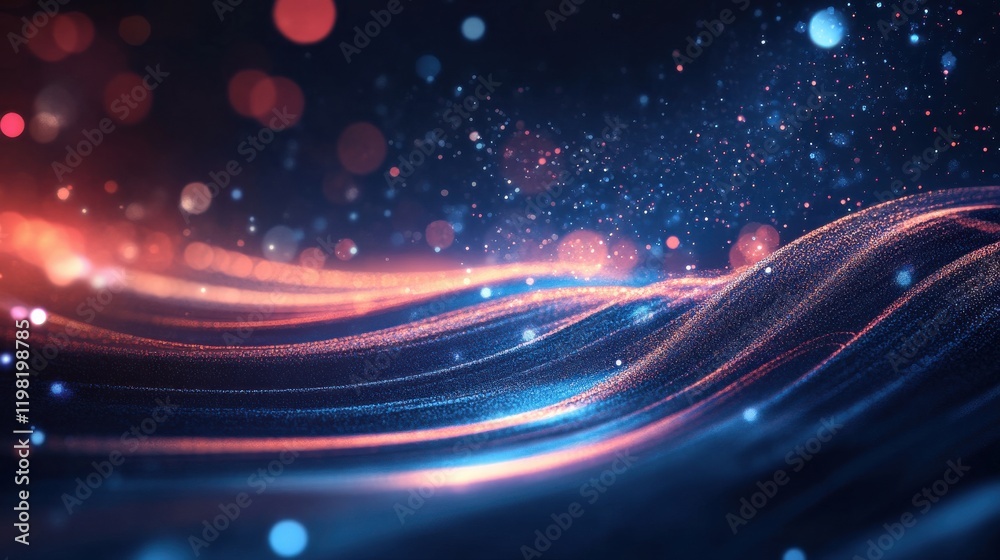 Canvas Prints abstract waves of light and color