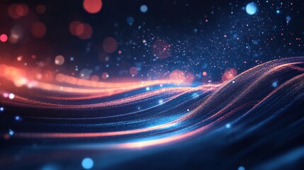 Obraz premium Abstract Waves of Light and Color