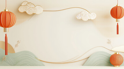 Traditional Chinese festival theme background