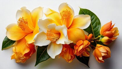 Vibrant yellow blooms floral arrangement studio photography bright background close-up view nature's beauty