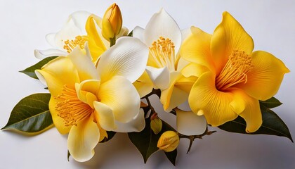 Vibrant yellow and white floral arrangement studio setting photography artistic focus close-up view nature's beauty