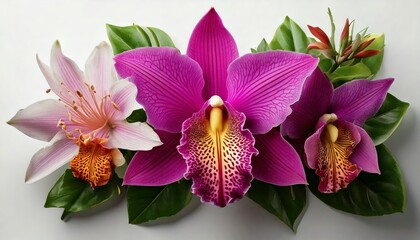 Orchid blooming display botanical garden floral arrangement natural setting close-up shot beauty in nature