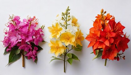 Colorful floral arrangement indoor studio photography bright background close-up nature's beauty