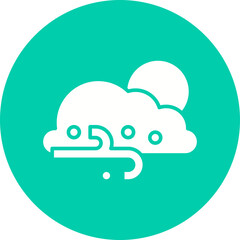 Cloudy Gusts icon single vector illustration