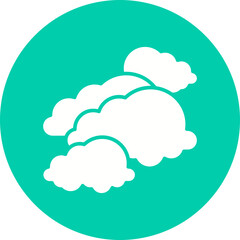 Cloudy icon single vector illustration