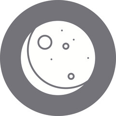 New Moon icon single vector illustration