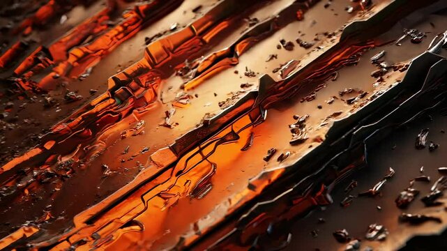 abstract copper texture with intricate patterns and rich reflections
