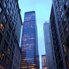 Naklejka premium Tall buildings.