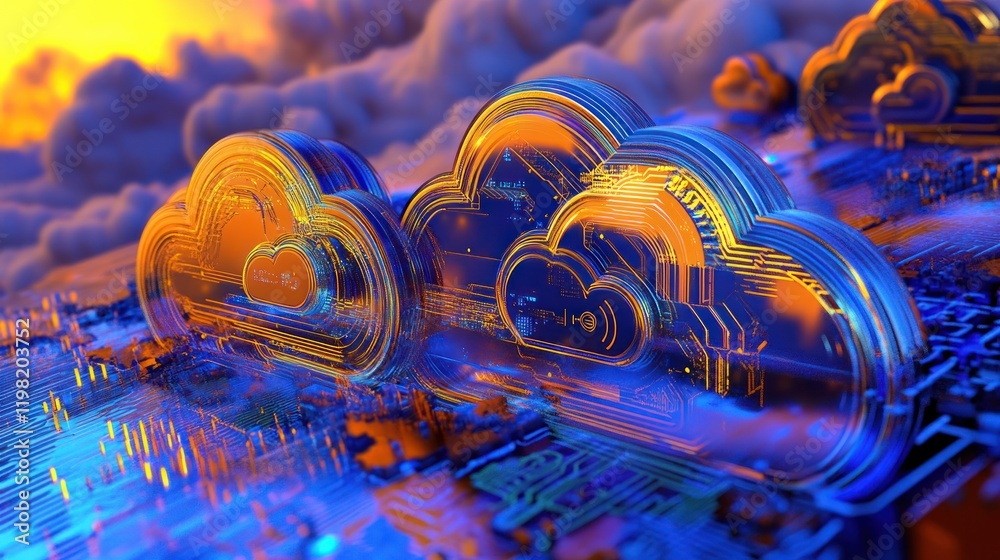 Poster cloud computing network: digital data storage and transfer