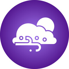 Cloudy Gusts icon single vector illustration